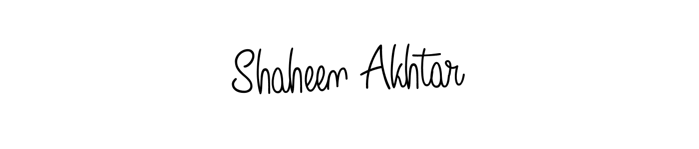 Make a beautiful signature design for name Shaheen Akhtar. With this signature (Angelique-Rose-font-FFP) style, you can create a handwritten signature for free. Shaheen Akhtar signature style 5 images and pictures png