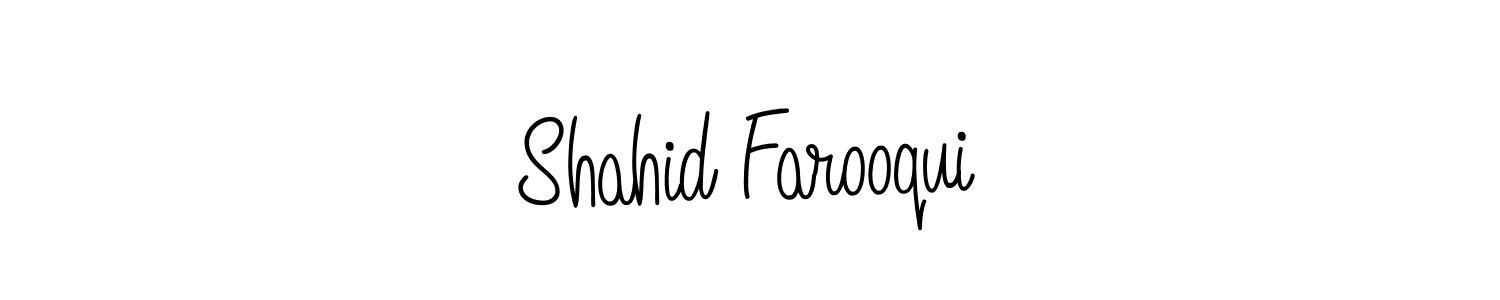 Shahid Farooqui stylish signature style. Best Handwritten Sign (Angelique-Rose-font-FFP) for my name. Handwritten Signature Collection Ideas for my name Shahid Farooqui. Shahid Farooqui signature style 5 images and pictures png