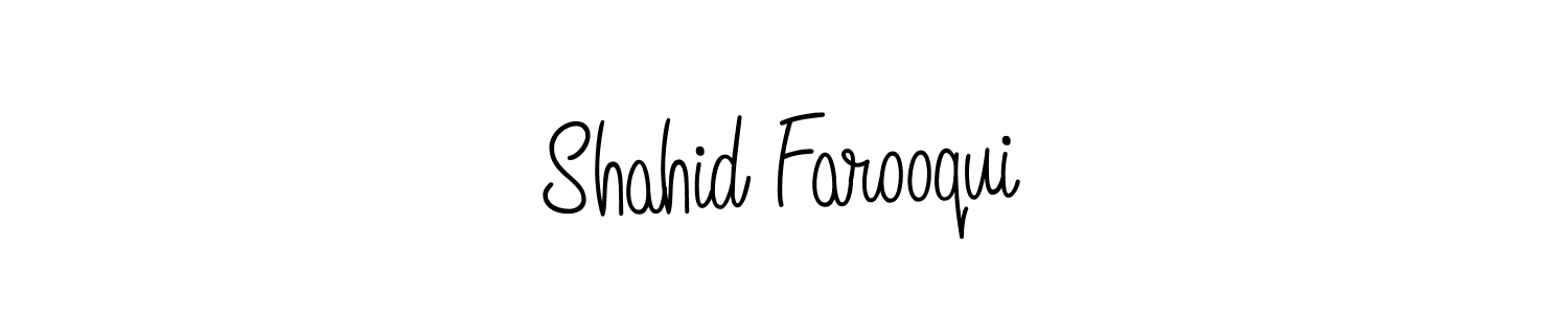 Create a beautiful signature design for name Shahid Farooqui. With this signature (Angelique-Rose-font-FFP) fonts, you can make a handwritten signature for free. Shahid Farooqui signature style 5 images and pictures png