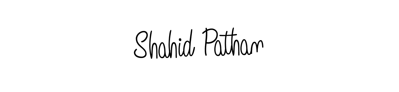 How to make Shahid Pathan name signature. Use Angelique-Rose-font-FFP style for creating short signs online. This is the latest handwritten sign. Shahid Pathan signature style 5 images and pictures png