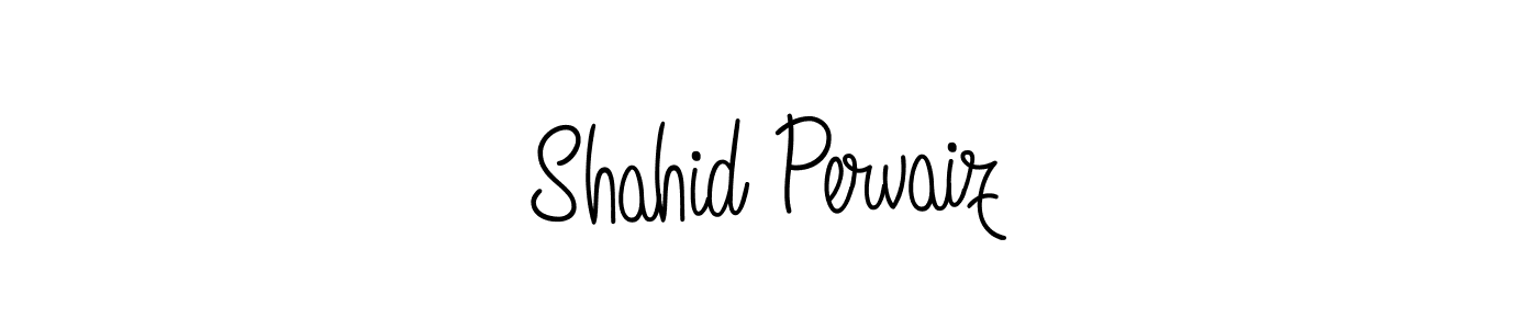 You should practise on your own different ways (Angelique-Rose-font-FFP) to write your name (Shahid Pervaiz) in signature. don't let someone else do it for you. Shahid Pervaiz signature style 5 images and pictures png