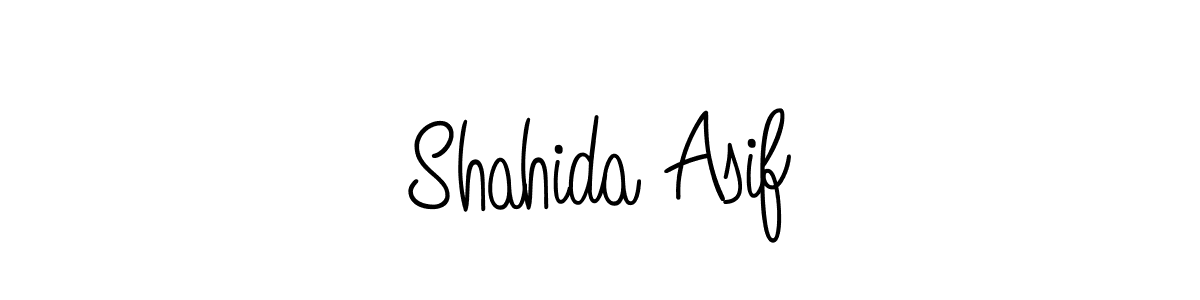 Create a beautiful signature design for name Shahida Asif. With this signature (Angelique-Rose-font-FFP) fonts, you can make a handwritten signature for free. Shahida Asif signature style 5 images and pictures png