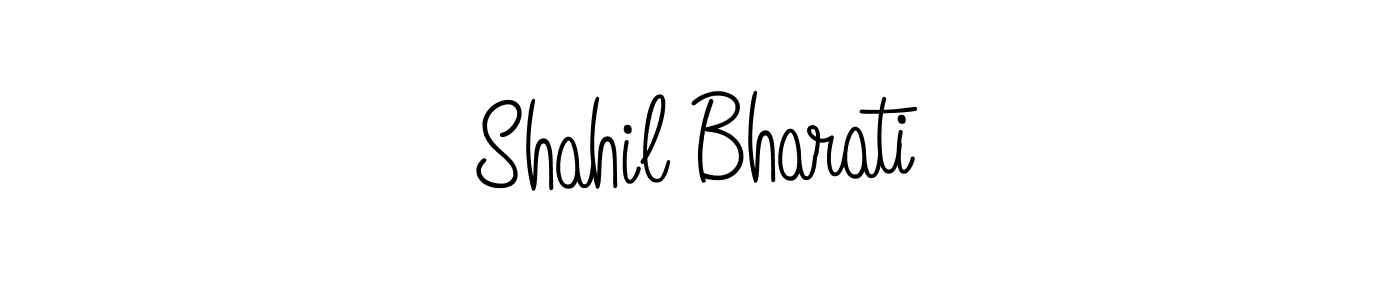 Check out images of Autograph of Shahil Bharati name. Actor Shahil Bharati Signature Style. Angelique-Rose-font-FFP is a professional sign style online. Shahil Bharati signature style 5 images and pictures png