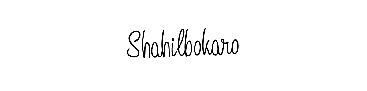 Make a beautiful signature design for name Shahilbokaro. With this signature (Angelique-Rose-font-FFP) style, you can create a handwritten signature for free. Shahilbokaro signature style 5 images and pictures png