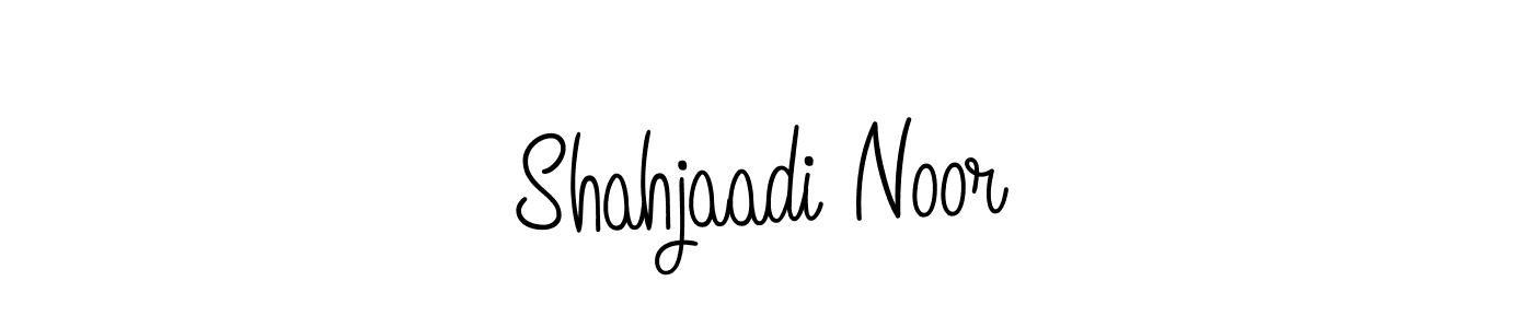 Design your own signature with our free online signature maker. With this signature software, you can create a handwritten (Angelique-Rose-font-FFP) signature for name Shahjaadi Noor. Shahjaadi Noor signature style 5 images and pictures png