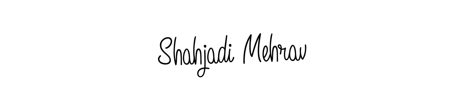 How to make Shahjadi Mehrav name signature. Use Angelique-Rose-font-FFP style for creating short signs online. This is the latest handwritten sign. Shahjadi Mehrav signature style 5 images and pictures png
