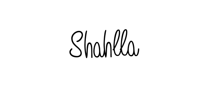 You should practise on your own different ways (Angelique-Rose-font-FFP) to write your name (Shahlla) in signature. don't let someone else do it for you. Shahlla signature style 5 images and pictures png