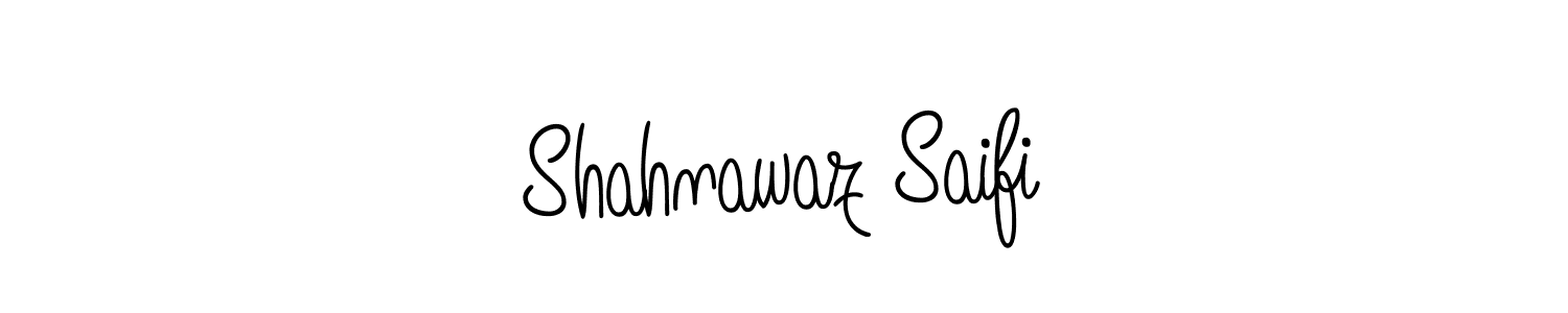 Make a beautiful signature design for name Shahnawaz Saifi. With this signature (Angelique-Rose-font-FFP) style, you can create a handwritten signature for free. Shahnawaz Saifi signature style 5 images and pictures png