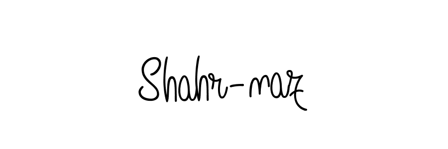 How to make Shahr-naz name signature. Use Angelique-Rose-font-FFP style for creating short signs online. This is the latest handwritten sign. Shahr-naz signature style 5 images and pictures png