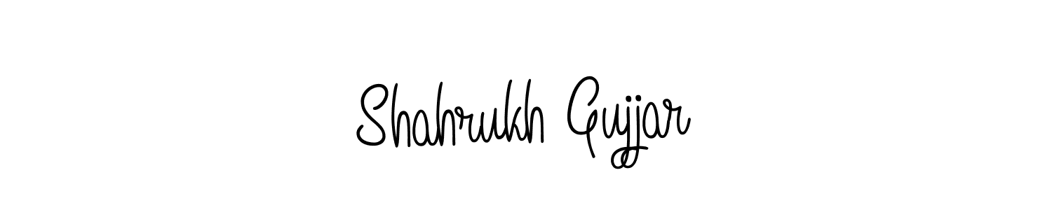 How to make Shahrukh Gujjar name signature. Use Angelique-Rose-font-FFP style for creating short signs online. This is the latest handwritten sign. Shahrukh Gujjar signature style 5 images and pictures png