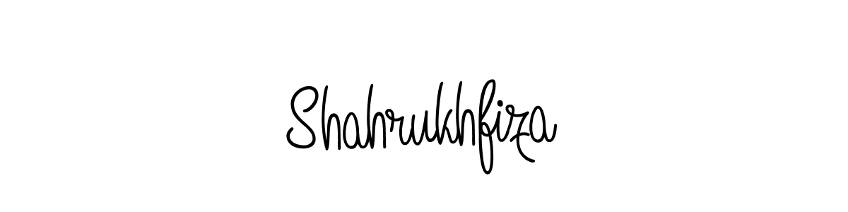 Use a signature maker to create a handwritten signature online. With this signature software, you can design (Angelique-Rose-font-FFP) your own signature for name Shahrukhfiza. Shahrukhfiza signature style 5 images and pictures png