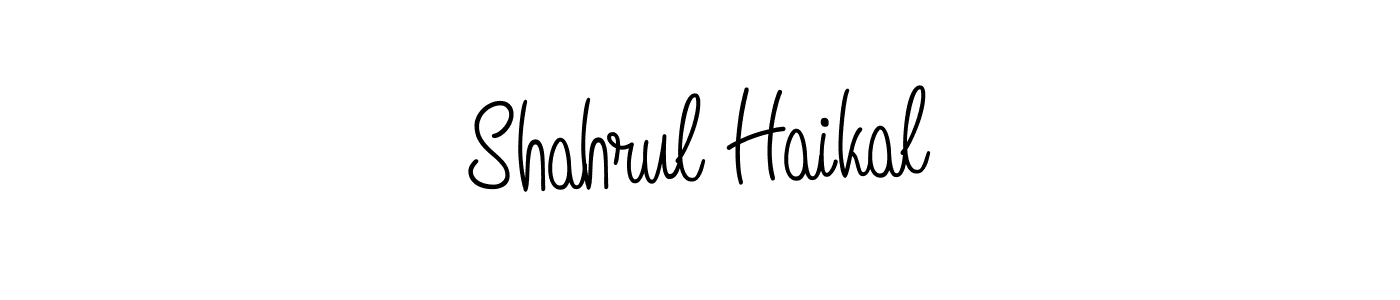 How to make Shahrul Haikal signature? Angelique-Rose-font-FFP is a professional autograph style. Create handwritten signature for Shahrul Haikal name. Shahrul Haikal signature style 5 images and pictures png