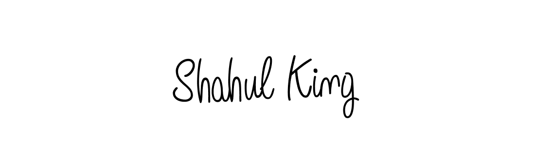 Use a signature maker to create a handwritten signature online. With this signature software, you can design (Angelique-Rose-font-FFP) your own signature for name Shahul King. Shahul King signature style 5 images and pictures png