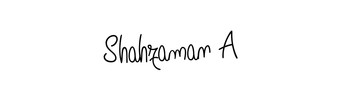 Make a beautiful signature design for name Shahzaman A. With this signature (Angelique-Rose-font-FFP) style, you can create a handwritten signature for free. Shahzaman A signature style 5 images and pictures png