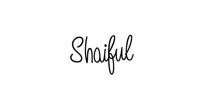 Design your own signature with our free online signature maker. With this signature software, you can create a handwritten (Angelique-Rose-font-FFP) signature for name Shaiful. Shaiful signature style 5 images and pictures png