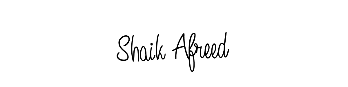 Make a beautiful signature design for name Shaik Afreed. With this signature (Angelique-Rose-font-FFP) style, you can create a handwritten signature for free. Shaik Afreed signature style 5 images and pictures png