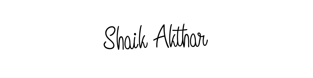 Design your own signature with our free online signature maker. With this signature software, you can create a handwritten (Angelique-Rose-font-FFP) signature for name Shaik Akthar. Shaik Akthar signature style 5 images and pictures png