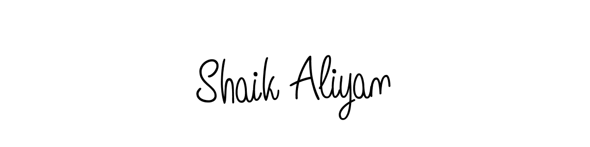 Also we have Shaik Aliyan name is the best signature style. Create professional handwritten signature collection using Angelique-Rose-font-FFP autograph style. Shaik Aliyan signature style 5 images and pictures png