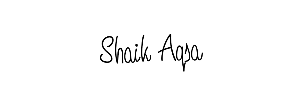 Use a signature maker to create a handwritten signature online. With this signature software, you can design (Angelique-Rose-font-FFP) your own signature for name Shaik Aqsa. Shaik Aqsa signature style 5 images and pictures png