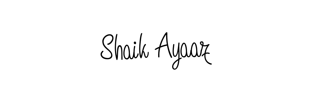 Use a signature maker to create a handwritten signature online. With this signature software, you can design (Angelique-Rose-font-FFP) your own signature for name Shaik Ayaaz. Shaik Ayaaz signature style 5 images and pictures png