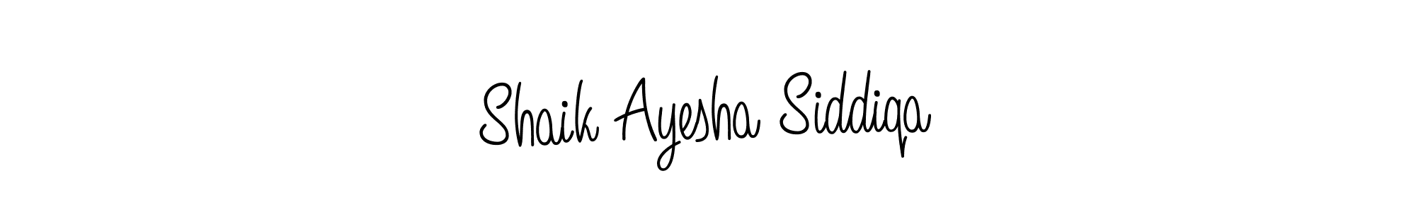 Make a short Shaik Ayesha Siddiqa signature style. Manage your documents anywhere anytime using Angelique-Rose-font-FFP. Create and add eSignatures, submit forms, share and send files easily. Shaik Ayesha Siddiqa signature style 5 images and pictures png