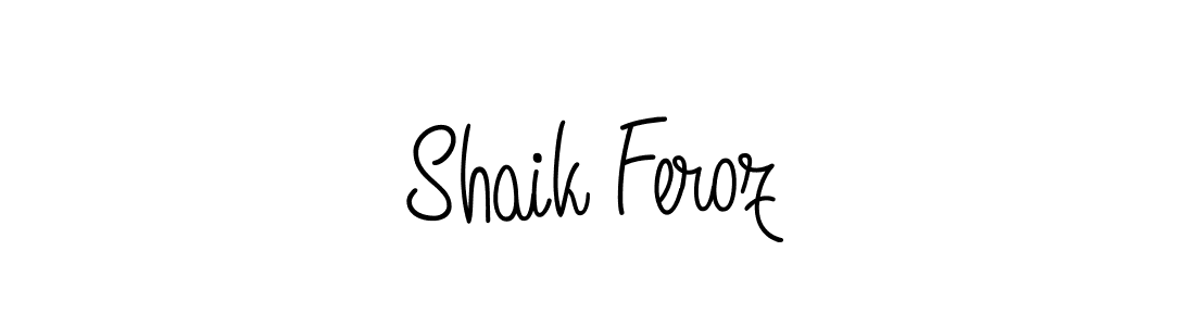 Make a beautiful signature design for name Shaik Feroz. With this signature (Angelique-Rose-font-FFP) style, you can create a handwritten signature for free. Shaik Feroz signature style 5 images and pictures png