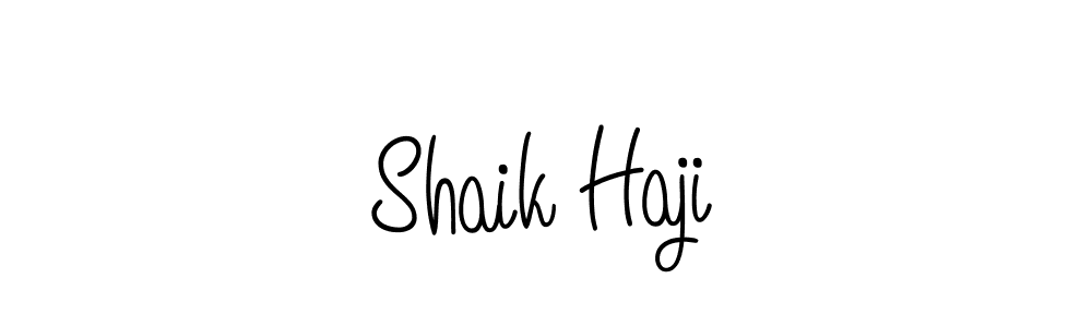 Use a signature maker to create a handwritten signature online. With this signature software, you can design (Angelique-Rose-font-FFP) your own signature for name Shaik Haji. Shaik Haji signature style 5 images and pictures png