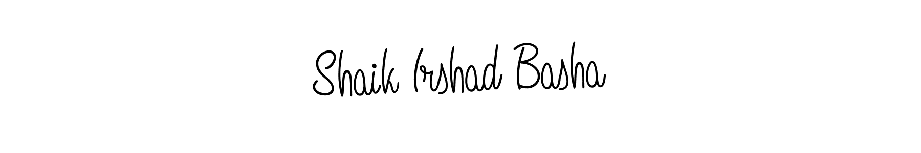 You should practise on your own different ways (Angelique-Rose-font-FFP) to write your name (Shaik Irshad Basha) in signature. don't let someone else do it for you. Shaik Irshad Basha signature style 5 images and pictures png