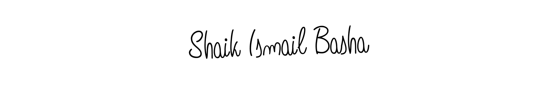 How to make Shaik Ismail Basha name signature. Use Angelique-Rose-font-FFP style for creating short signs online. This is the latest handwritten sign. Shaik Ismail Basha signature style 5 images and pictures png