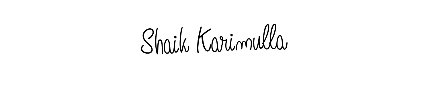 Design your own signature with our free online signature maker. With this signature software, you can create a handwritten (Angelique-Rose-font-FFP) signature for name Shaik Karimulla. Shaik Karimulla signature style 5 images and pictures png