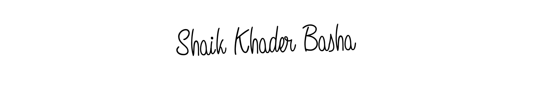 Use a signature maker to create a handwritten signature online. With this signature software, you can design (Angelique-Rose-font-FFP) your own signature for name Shaik Khader Basha. Shaik Khader Basha signature style 5 images and pictures png