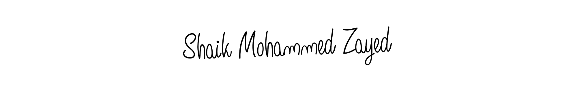 Use a signature maker to create a handwritten signature online. With this signature software, you can design (Angelique-Rose-font-FFP) your own signature for name Shaik Mohammed Zayed. Shaik Mohammed Zayed signature style 5 images and pictures png