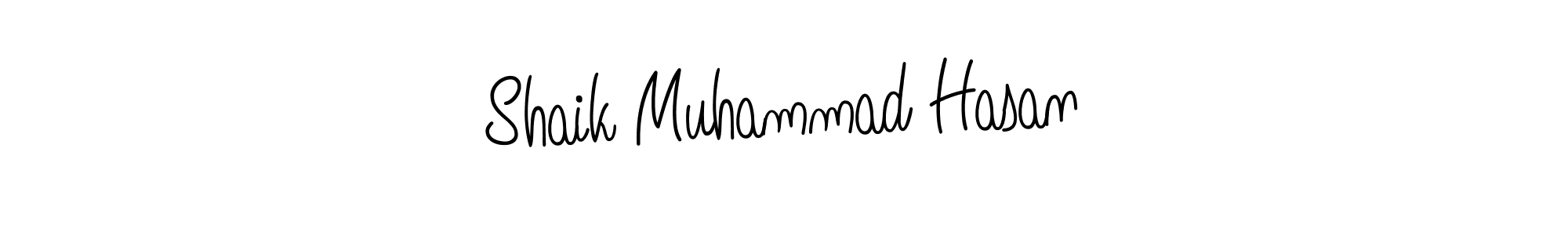 Make a beautiful signature design for name Shaik Muhammad Hasan. With this signature (Angelique-Rose-font-FFP) style, you can create a handwritten signature for free. Shaik Muhammad Hasan signature style 5 images and pictures png