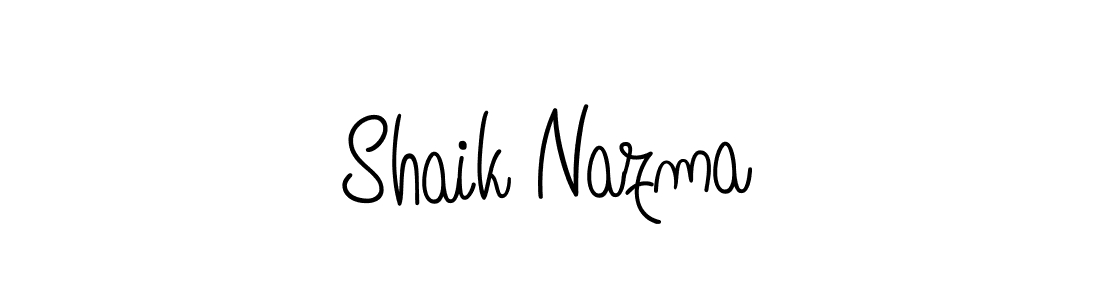 The best way (Angelique-Rose-font-FFP) to make a short signature is to pick only two or three words in your name. The name Shaik Nazma include a total of six letters. For converting this name. Shaik Nazma signature style 5 images and pictures png