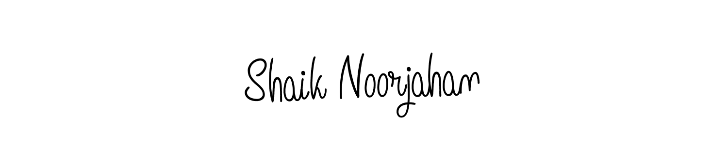 Use a signature maker to create a handwritten signature online. With this signature software, you can design (Angelique-Rose-font-FFP) your own signature for name Shaik Noorjahan. Shaik Noorjahan signature style 5 images and pictures png