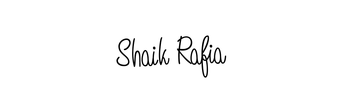 You should practise on your own different ways (Angelique-Rose-font-FFP) to write your name (Shaik Rafia) in signature. don't let someone else do it for you. Shaik Rafia signature style 5 images and pictures png