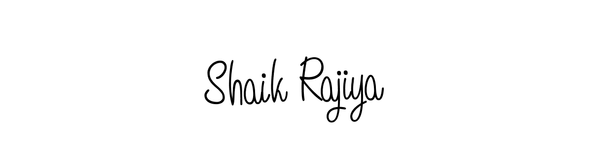 The best way (Angelique-Rose-font-FFP) to make a short signature is to pick only two or three words in your name. The name Shaik Rajiya include a total of six letters. For converting this name. Shaik Rajiya signature style 5 images and pictures png