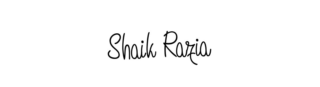 Create a beautiful signature design for name Shaik Razia. With this signature (Angelique-Rose-font-FFP) fonts, you can make a handwritten signature for free. Shaik Razia signature style 5 images and pictures png