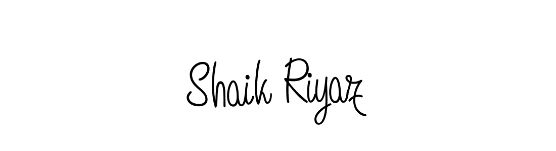 Use a signature maker to create a handwritten signature online. With this signature software, you can design (Angelique-Rose-font-FFP) your own signature for name Shaik Riyaz. Shaik Riyaz signature style 5 images and pictures png