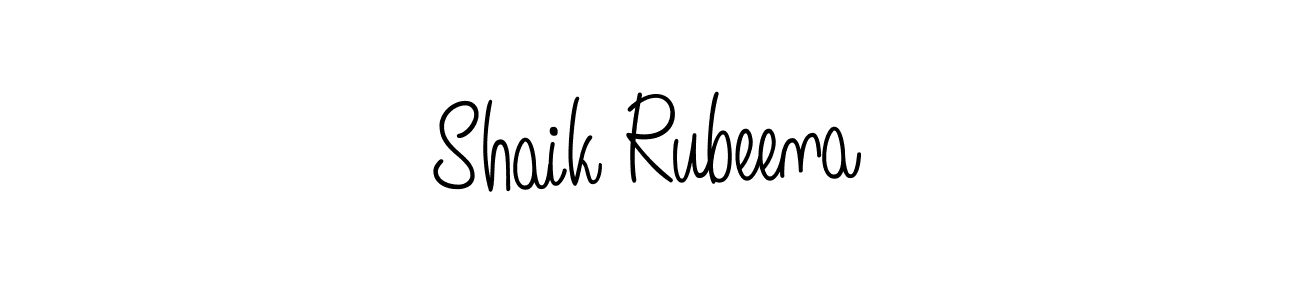 How to Draw Shaik Rubeena signature style? Angelique-Rose-font-FFP is a latest design signature styles for name Shaik Rubeena. Shaik Rubeena signature style 5 images and pictures png