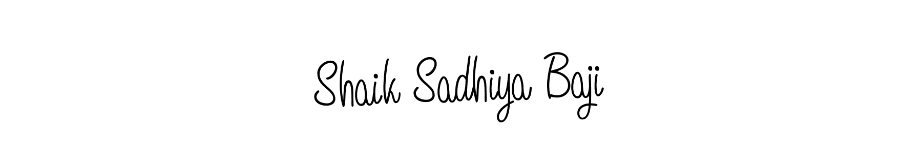 Make a beautiful signature design for name Shaik Sadhiya Baji. With this signature (Angelique-Rose-font-FFP) style, you can create a handwritten signature for free. Shaik Sadhiya Baji signature style 5 images and pictures png