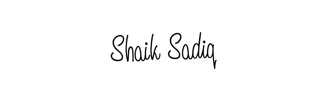 The best way (Angelique-Rose-font-FFP) to make a short signature is to pick only two or three words in your name. The name Shaik Sadiq include a total of six letters. For converting this name. Shaik Sadiq signature style 5 images and pictures png