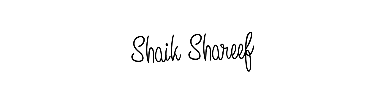 Use a signature maker to create a handwritten signature online. With this signature software, you can design (Angelique-Rose-font-FFP) your own signature for name Shaik Shareef. Shaik Shareef signature style 5 images and pictures png