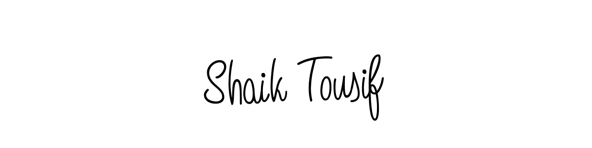 Design your own signature with our free online signature maker. With this signature software, you can create a handwritten (Angelique-Rose-font-FFP) signature for name Shaik Tousif. Shaik Tousif signature style 5 images and pictures png