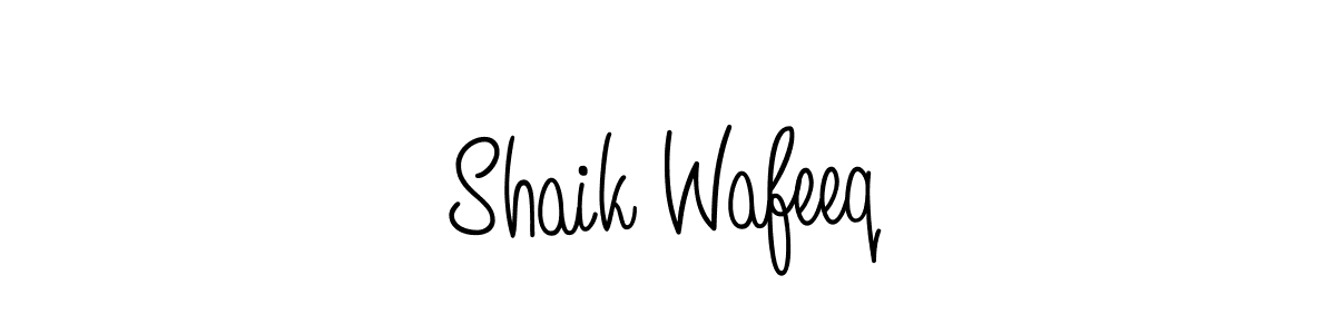 Use a signature maker to create a handwritten signature online. With this signature software, you can design (Angelique-Rose-font-FFP) your own signature for name Shaik Wafeeq. Shaik Wafeeq signature style 5 images and pictures png