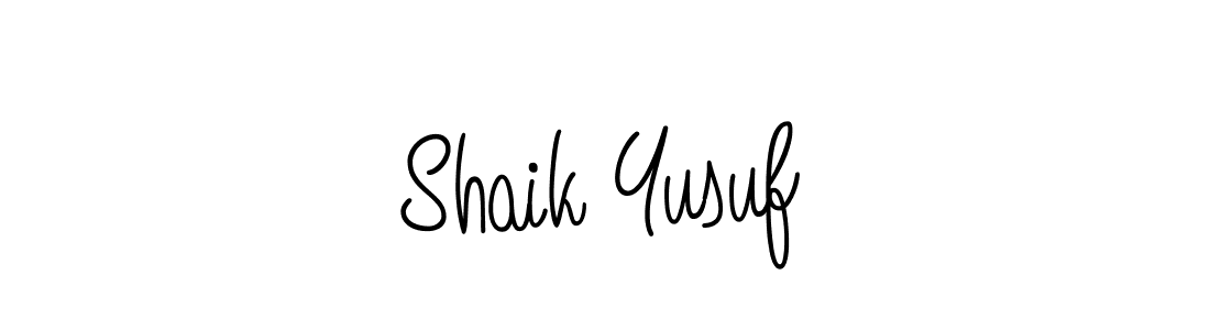How to make Shaik Yusuf signature? Angelique-Rose-font-FFP is a professional autograph style. Create handwritten signature for Shaik Yusuf name. Shaik Yusuf signature style 5 images and pictures png