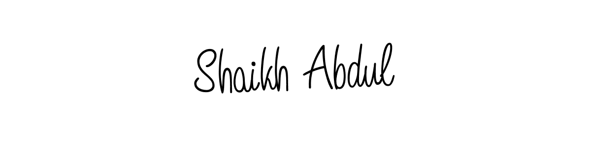 if you are searching for the best signature style for your name Shaikh Abdul. so please give up your signature search. here we have designed multiple signature styles  using Angelique-Rose-font-FFP. Shaikh Abdul signature style 5 images and pictures png