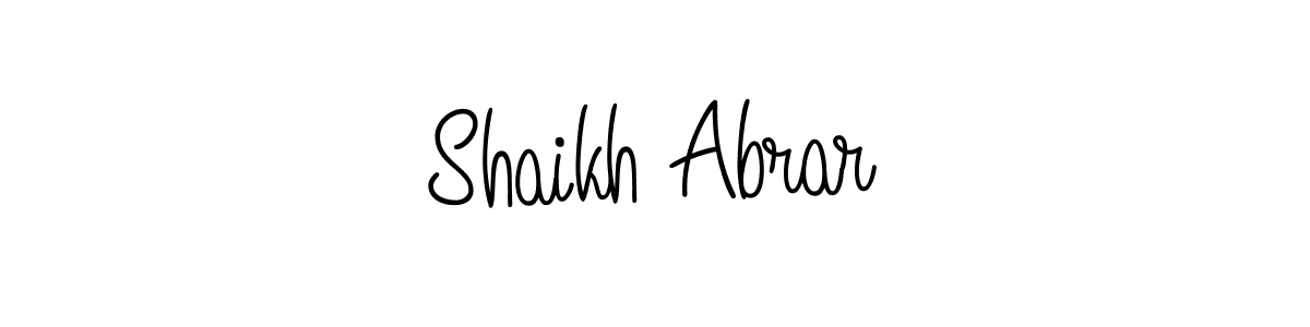 Also You can easily find your signature by using the search form. We will create Shaikh Abrar name handwritten signature images for you free of cost using Angelique-Rose-font-FFP sign style. Shaikh Abrar signature style 5 images and pictures png