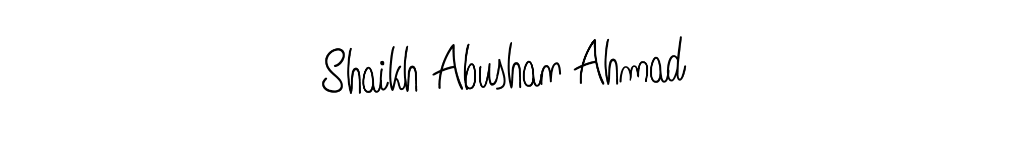 Design your own signature with our free online signature maker. With this signature software, you can create a handwritten (Angelique-Rose-font-FFP) signature for name Shaikh Abushan Ahmad. Shaikh Abushan Ahmad signature style 5 images and pictures png