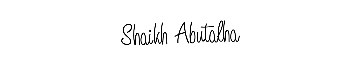 Check out images of Autograph of Shaikh Abutalha name. Actor Shaikh Abutalha Signature Style. Angelique-Rose-font-FFP is a professional sign style online. Shaikh Abutalha signature style 5 images and pictures png